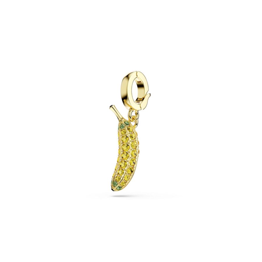 Swarovski privjesak Minions Banana, Zlatni ton, Žuta, Pavé