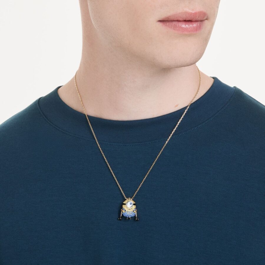 Swarovski set lancica Minions, Zlatni ton, Višebojna, James i Henry
