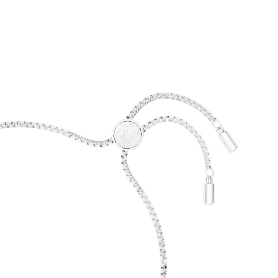 Swarovski narukvica Classica, Okrugli rez, Bijela, Sterling silver