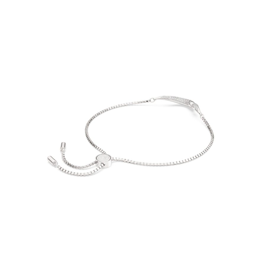 Swarovski narukvica Classica, Okrugli rez, Bijela, Sterling silver