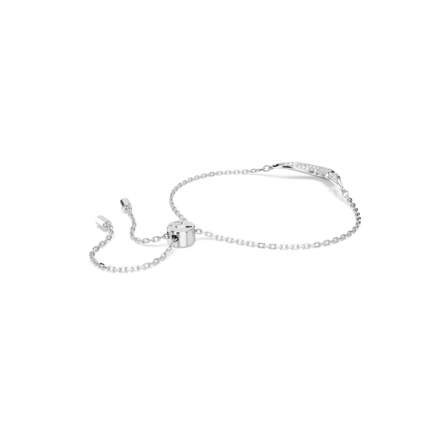 Swarovski narukvica Classica, Okrugli rez, Bijela, Sterling silver