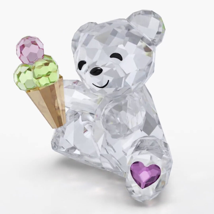 Swarovski ukras Kris Bear Mrežasta kuglica, Zlatna