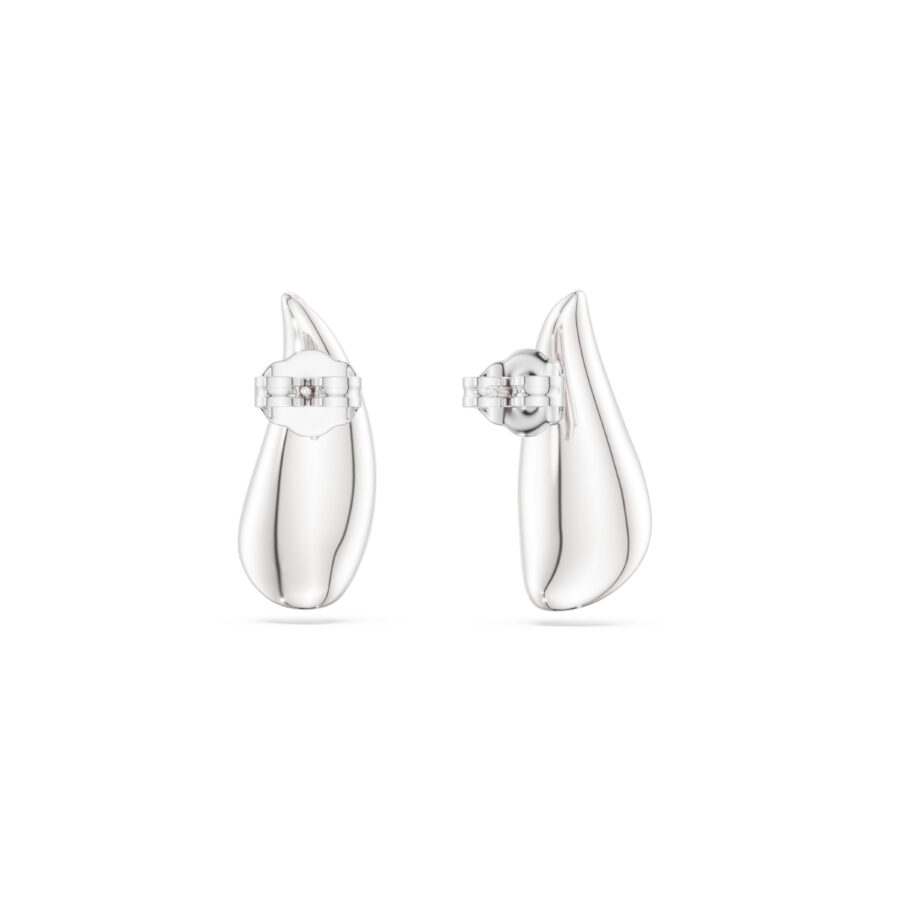 Swarovski naušnice Classica drop, Okrugli rez, Bijela, Sterling srebro