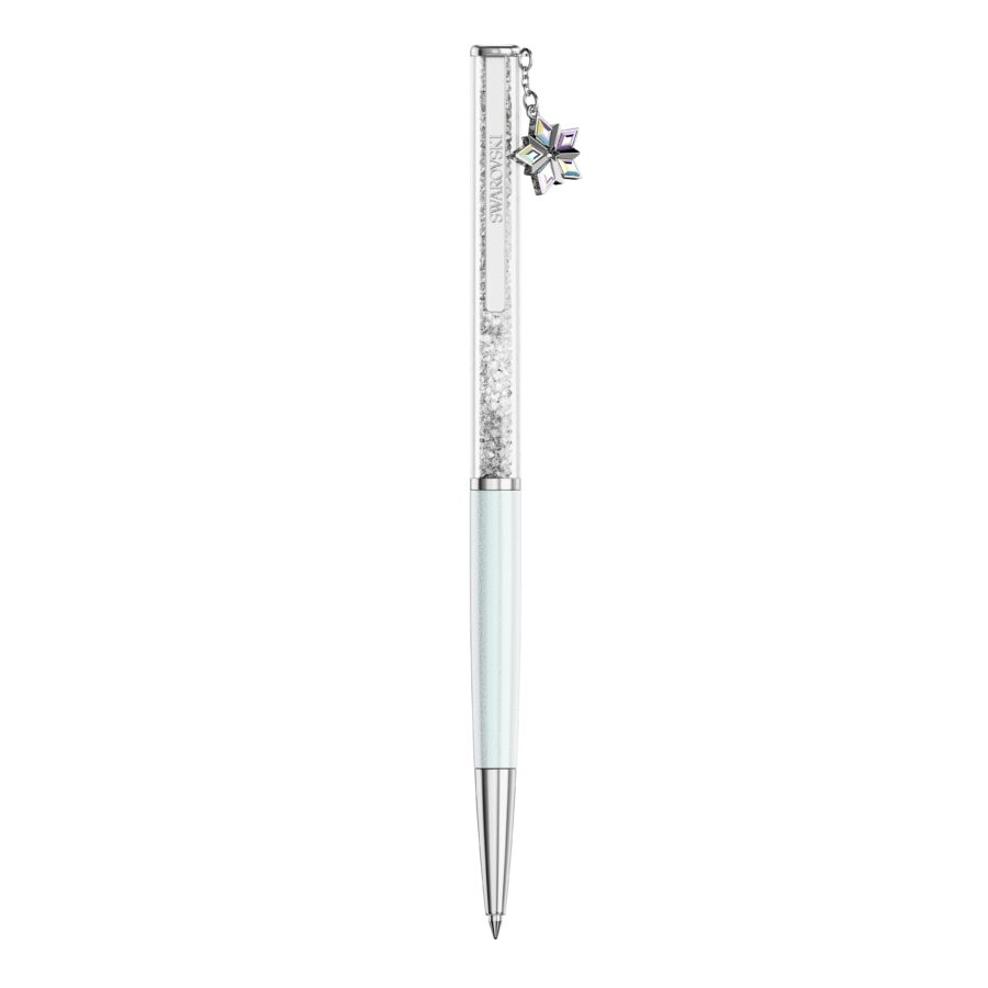 Swarovski kemijska olovka Crystalline, Bijelo lakirano, Kromirano