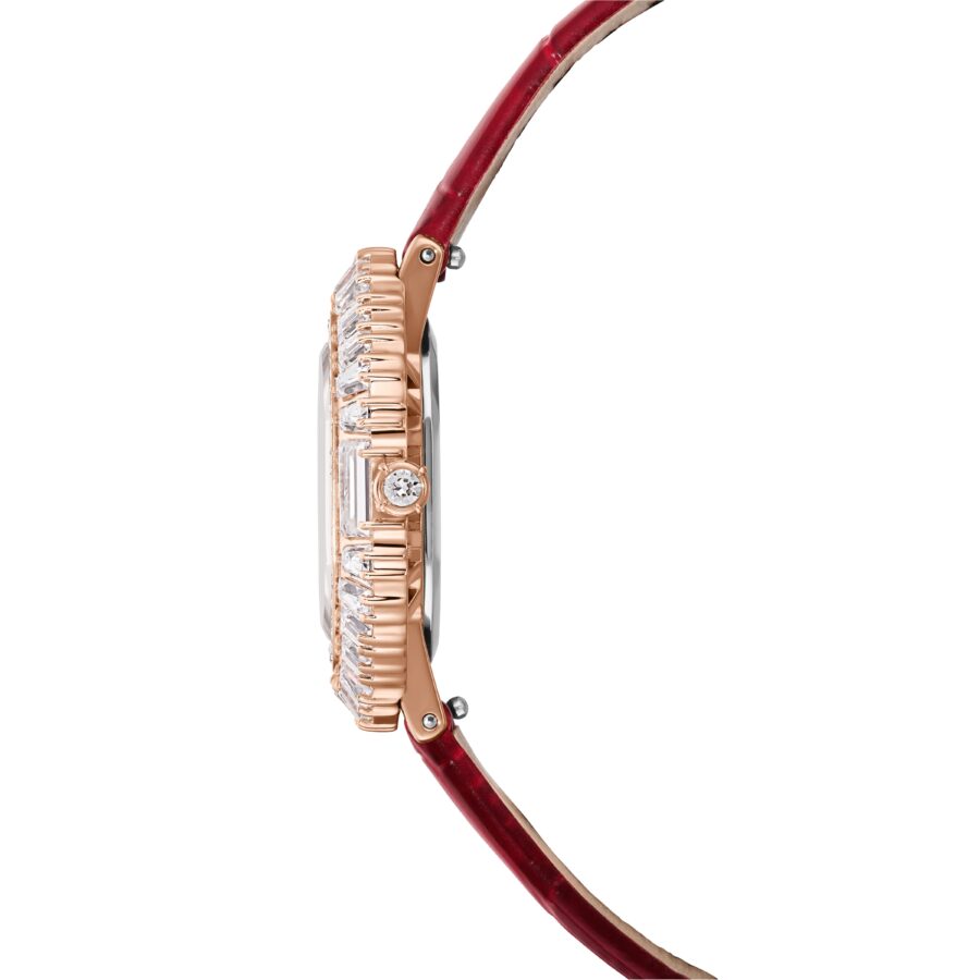 Swarovski sat Matrix Octagon, Kožni remen, Rose gold ton