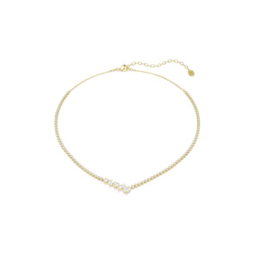 Swarovski lančić Mesmera, Mix rez, Bijela, 18K zlatni finish