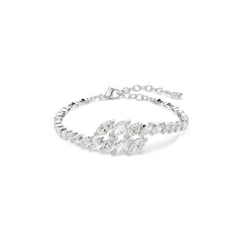 Swarovski narukvica Mesmera, Srebrni ton, Bijela, Marquise rez