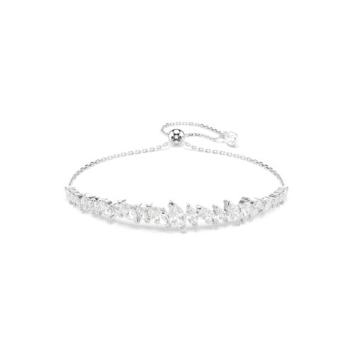 Swarovski narukvica Mesmera, Srebrni ton, Bijela, Marquise rez