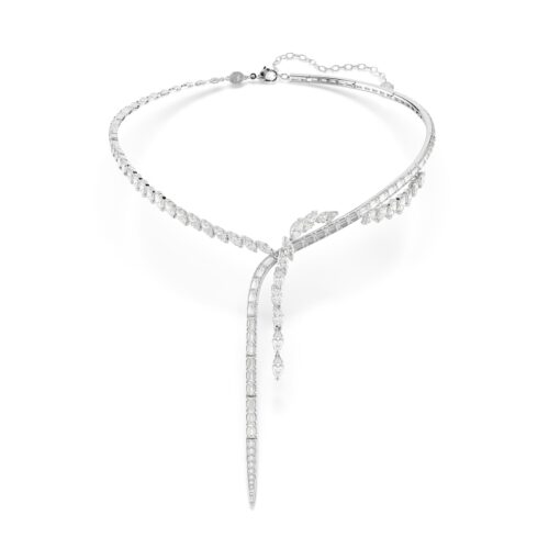 Swarovski lančić Mesmera Y, Mix rez, Bijela, Bijeli ton