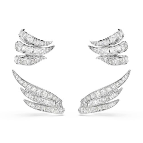 Swarovski nau&scaron;nice Vienna ear cuffs, Mix rez, Labud, Bijela, Bijeli ton