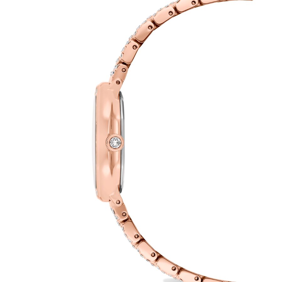Swarovski sat Dextera octagon, Swiss Made, Metalna narukvica, Rose gold ton