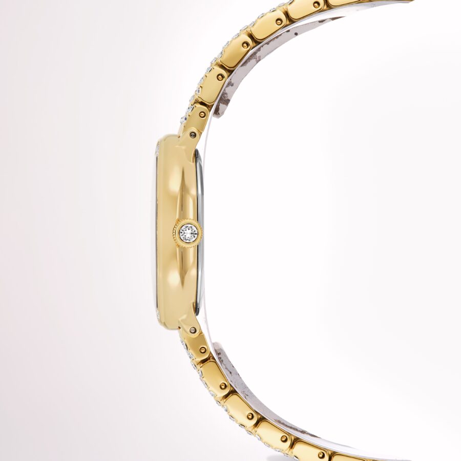 Swarovski sat Dextera Octagon, Swiss Made, Metalna narukvica, Zlatni ton