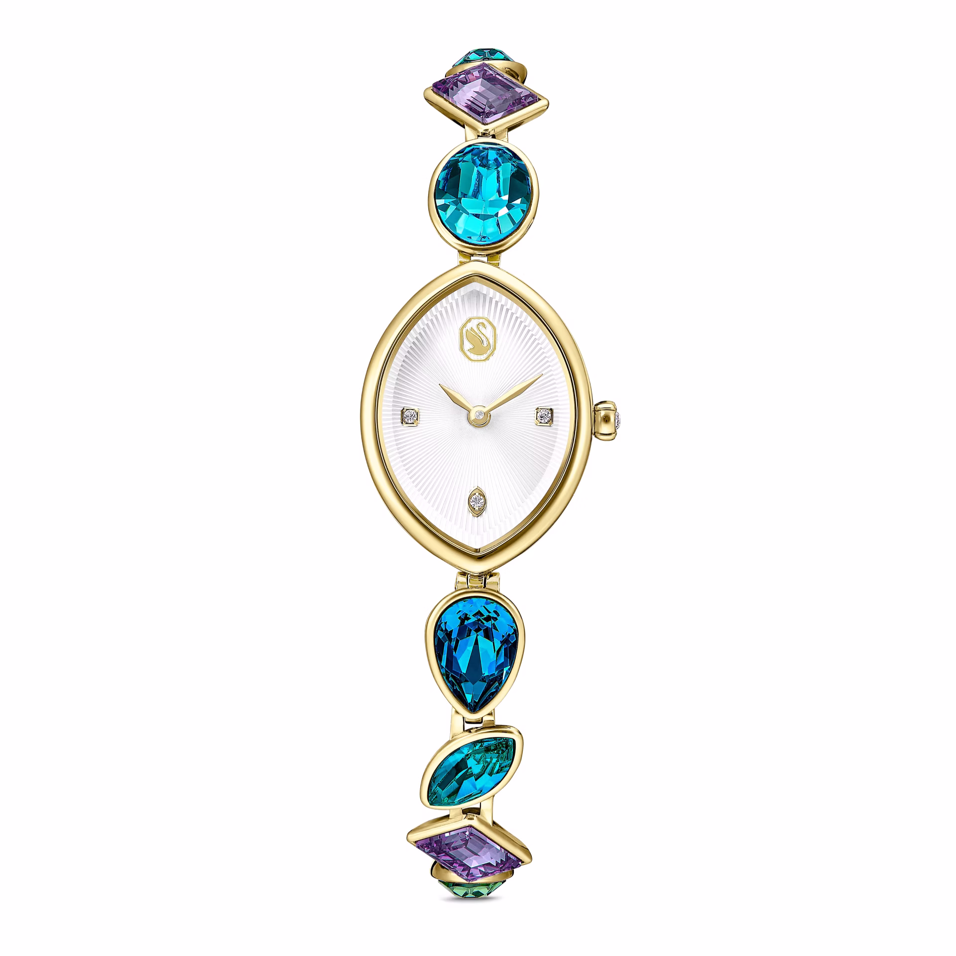 Swarovski sat Gema, Zlatni ton, Kristal narukvica