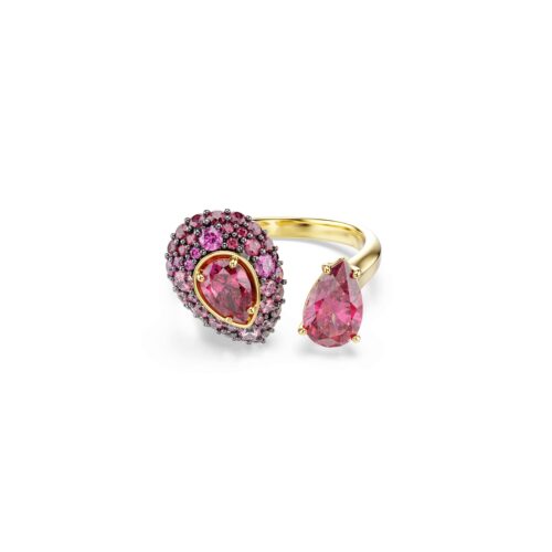 Swarovski prsten Sublima cocktail, Kru&scaron;koliki rez, Crvena, 18K zlato finish
