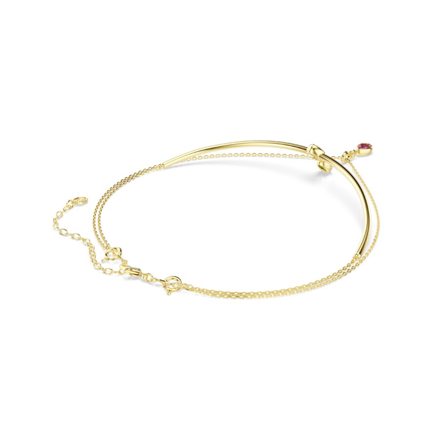 Swarovski ogrlica Imber Višeslojna, Mix rez, Višebojna, 18K zlatni finish