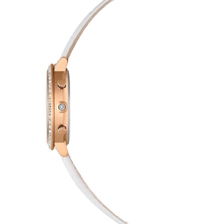 Swarovski sat Matrix tennis chrono, Swiss Made, Kožni remen, Rose gold ton
