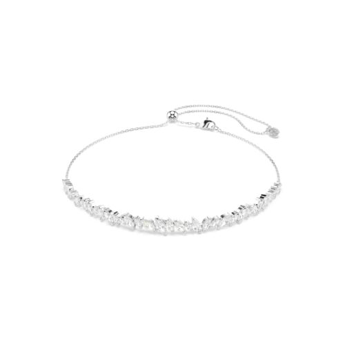 Swarovski ogrlica choker Mesmera, Marquise rez, Bijela, Bijeli ton