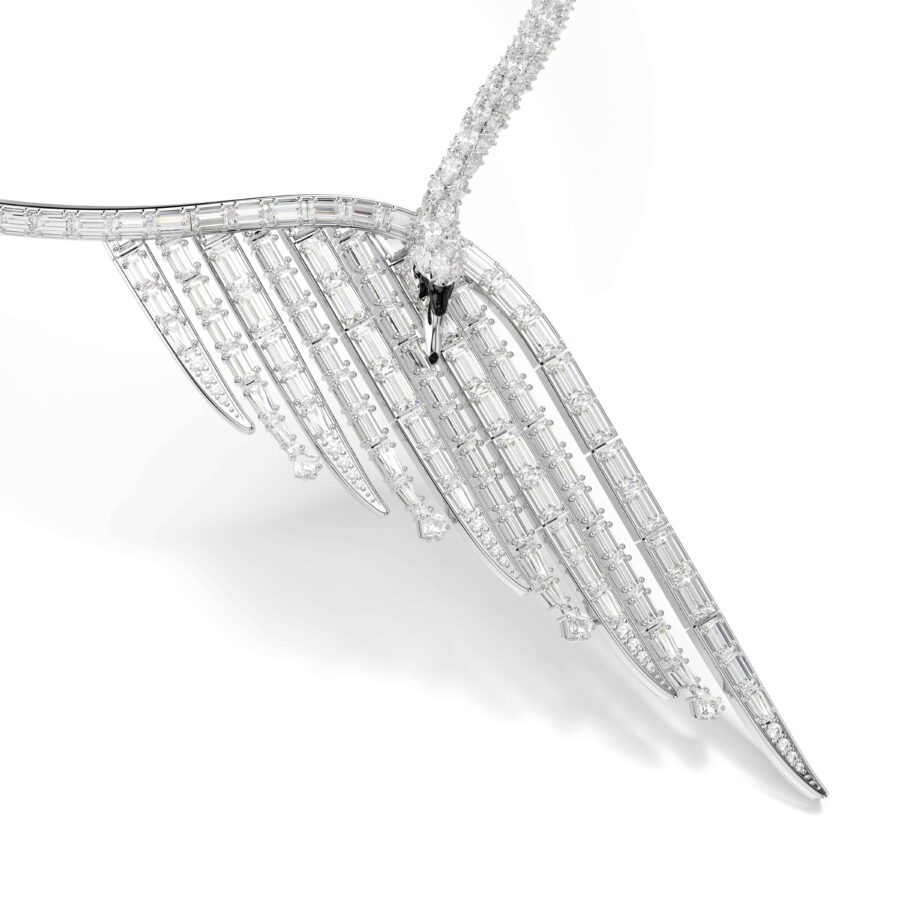 Swarovski lancic Vienna, Mix rez, Labud, Bijela, Bijeli ton