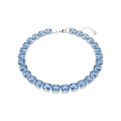 Swarovski ogrlica Millenia, Cushion rez, Plava, Bijeli ton
