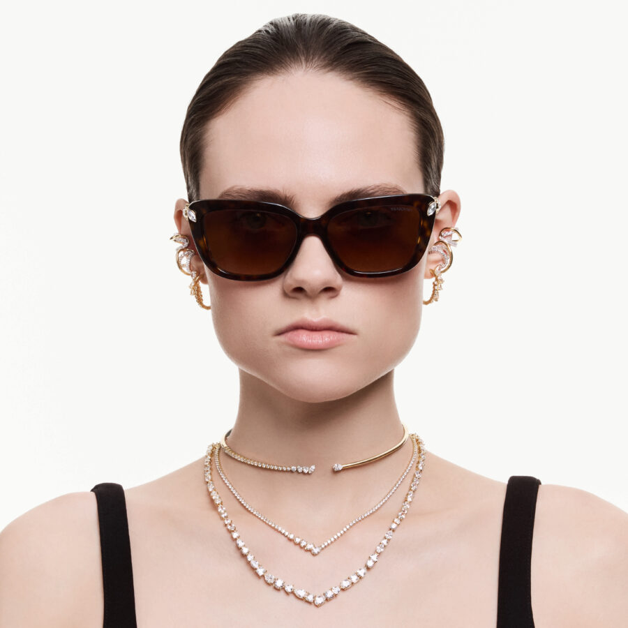 Swarovski Suncane naocale, Cat-eye oblik, SK6065, Havana